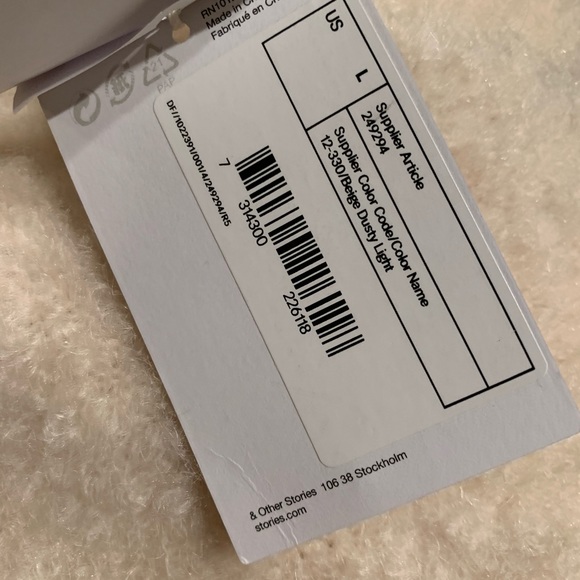 &other stories mohair Rhinestone Button Knit Sweater - Picture 7 of 8